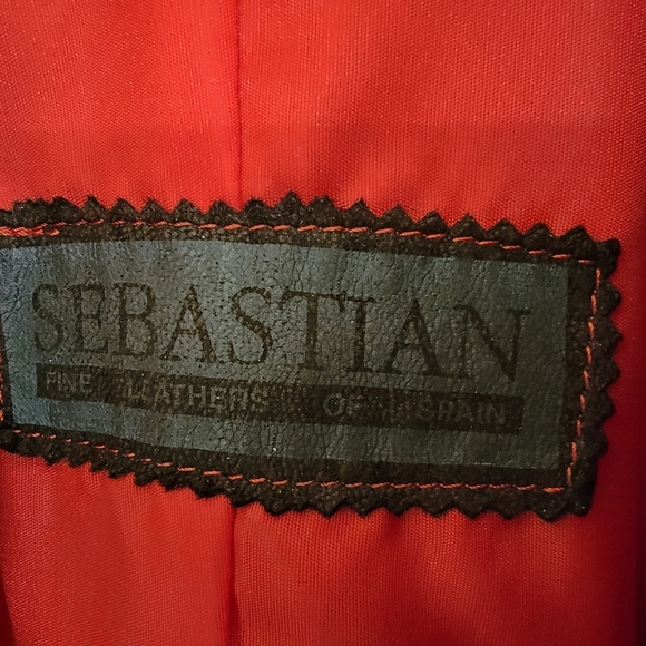 Vintage Sebastian Red Leather Vest - Picture 5 of 5